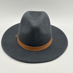 Lack Of Color Gray Rancher Hat Fedora 100% Australian Wool Cowgirl Western Med